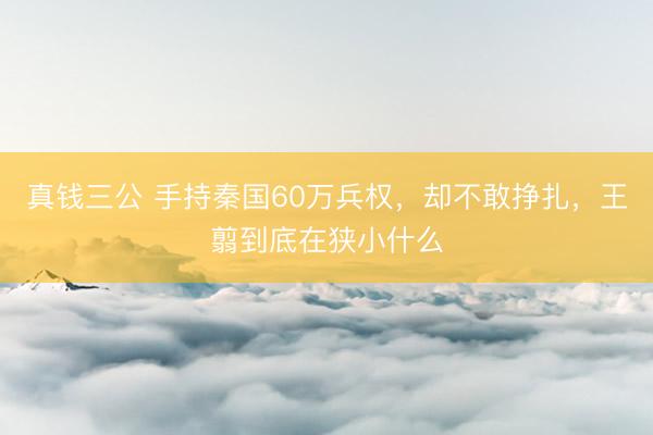 真钱三公 手持秦国60万兵权,却不敢挣扎,王翦到底在狭小什么